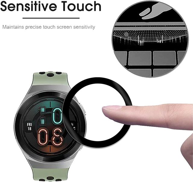 Folia ochronna pokrywa Huawei zegarek GT 2e/GT2 E Smartwatch 3D zakrzywiona krawędź film - Wianko - 9