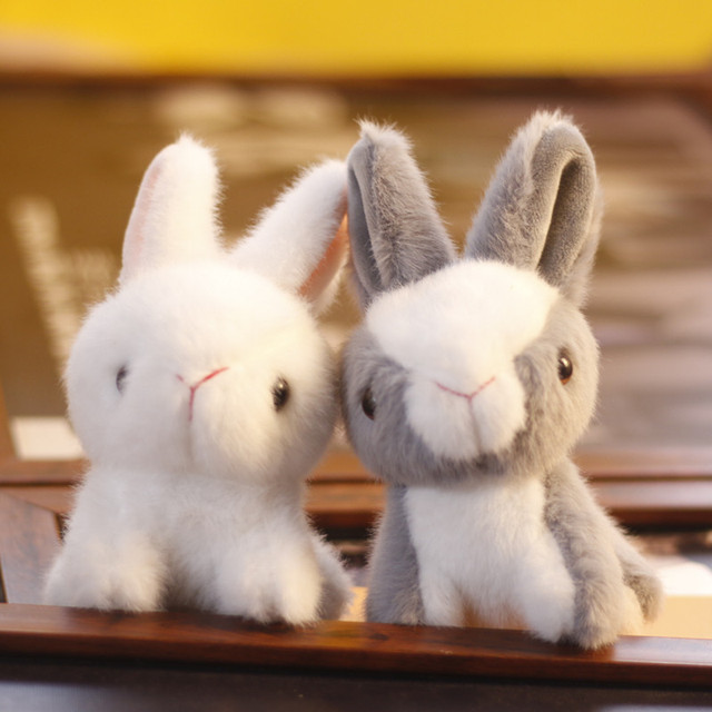 Brelok pluszowy w formie imitacji królika - wykwintny wisiorek o stylowym wyglądzie, idealny na urodziny lub święta - Wianko - 4