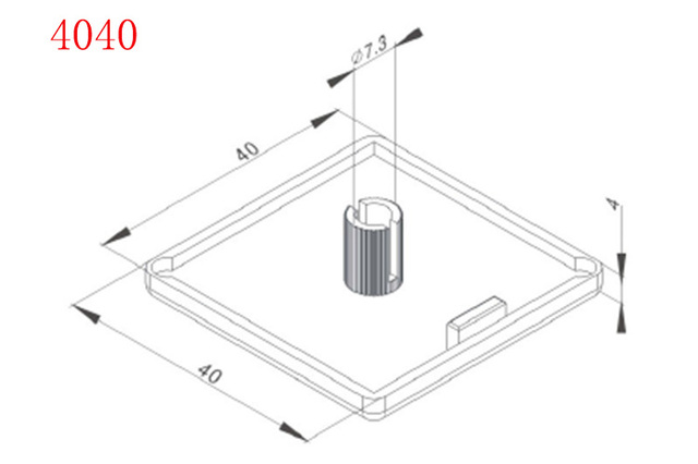 Akcesoria do drukarek 3D - czarna plastikowa pokrywa końcowa do aluminium - 2020/2040/3030/3060/4040/4080/4545 nylonowa zaślepka - Wianko - 7