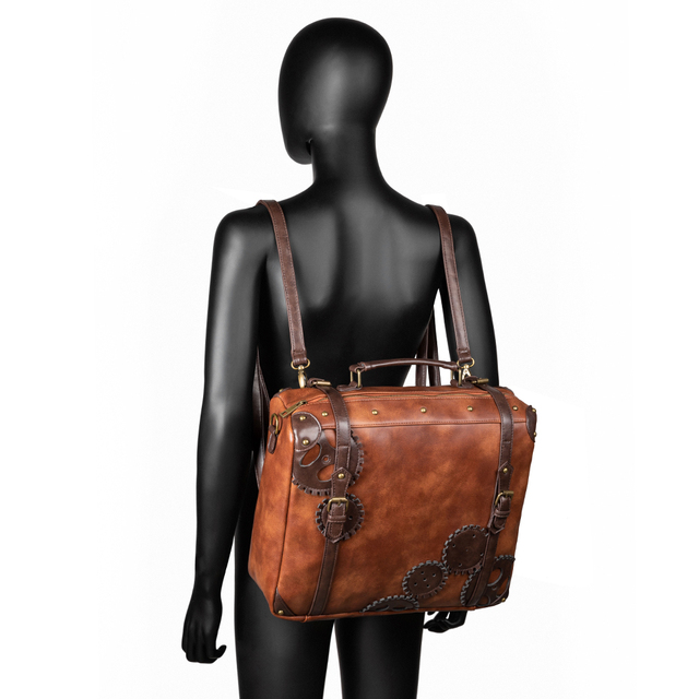 Steampunkowy plecak damski z motywem gotyckim - nowoczesny i trwały - Wianko - 9