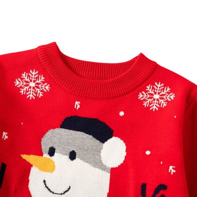 Długi sweter z nadrukiem dla chłopców i dziewcząt - jesienno-zimowa kolekcja - Wianko - 7