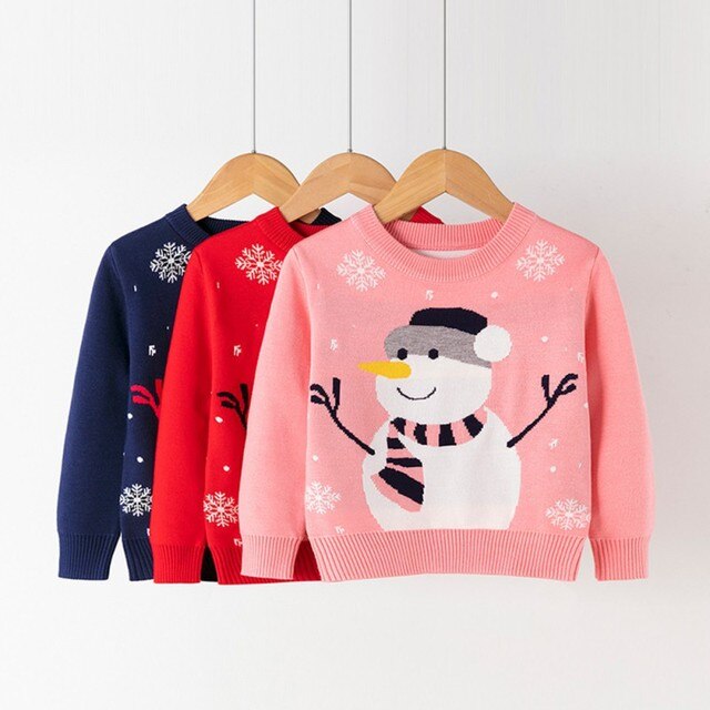 Długi sweter z nadrukiem dla chłopców i dziewcząt - jesienno-zimowa kolekcja - Wianko - 1