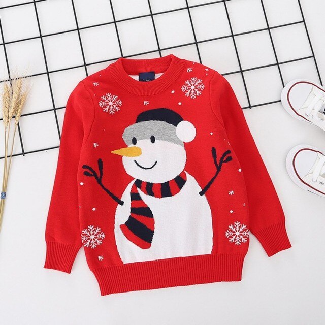 Długi sweter z nadrukiem dla chłopców i dziewcząt - jesienno-zimowa kolekcja - Wianko - 6