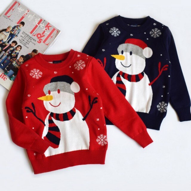 Długi sweter z nadrukiem dla chłopców i dziewcząt - jesienno-zimowa kolekcja - Wianko - 3