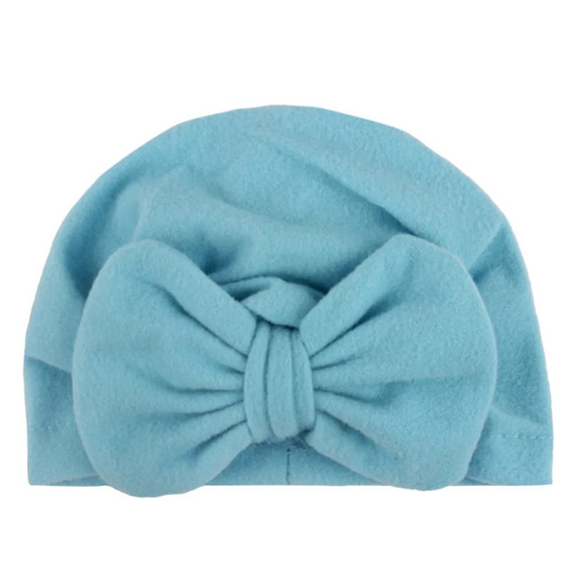 Miękka czapka dla niemowląt - Pure Color - Bowknot - ciepła - dzieci - Wianko - 8