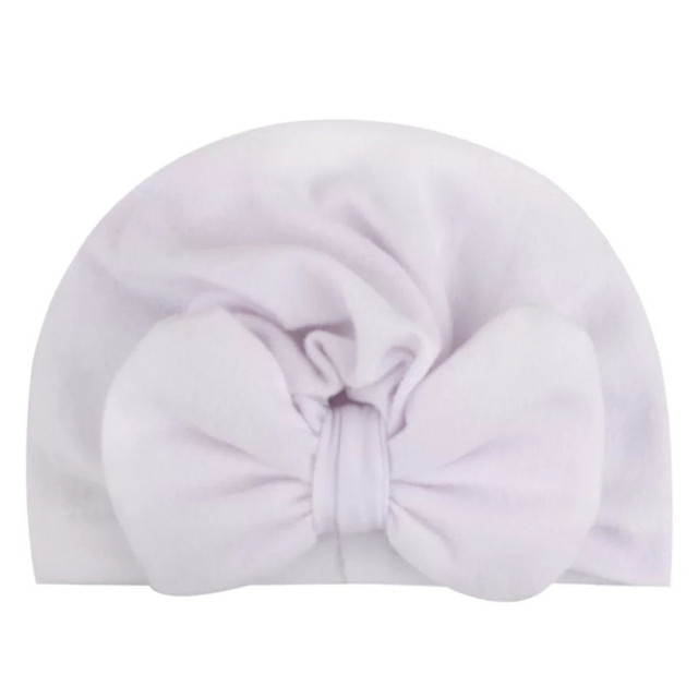 Miękka czapka dla niemowląt - Pure Color - Bowknot - ciepła - dzieci - Wianko - 11