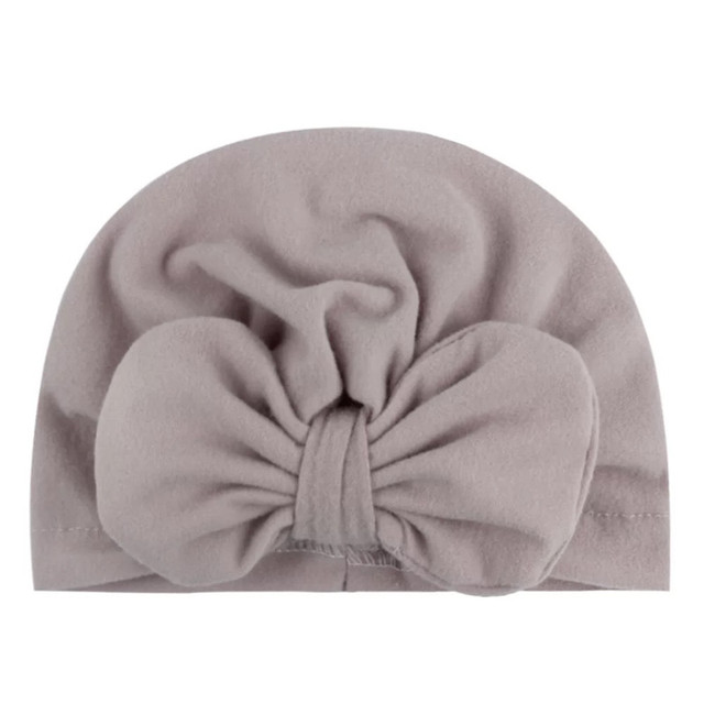 Miękka czapka dla niemowląt - Pure Color - Bowknot - ciepła - dzieci - Wianko - 12