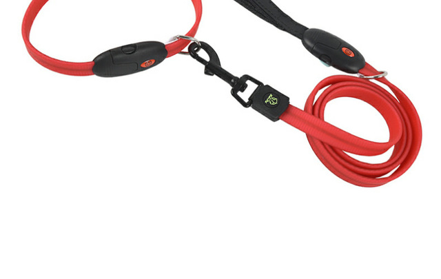 Pet Luminous - rozwijana smycz LED na USB dla psa z litową baterią i świetlistą obrożą - Wianko - 9