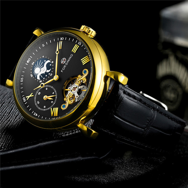 FORSINING Tourbillon - męski zegarek mechaniczny, wojskowy, sportowy, szkieletowy, luksusowy, niebieski, marki TOP - Model 8212 - Wianko - 8