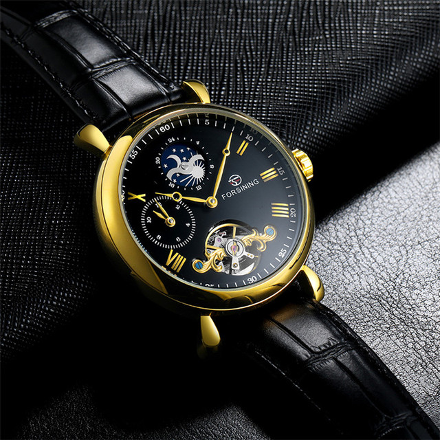 FORSINING Tourbillon - męski zegarek mechaniczny, wojskowy, sportowy, szkieletowy, luksusowy, niebieski, marki TOP - Model 8212 - Wianko - 9