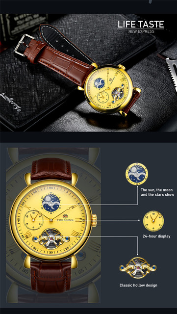 FORSINING Tourbillon - męski zegarek mechaniczny, wojskowy, sportowy, szkieletowy, luksusowy, niebieski, marki TOP - Model 8212 - Wianko - 2