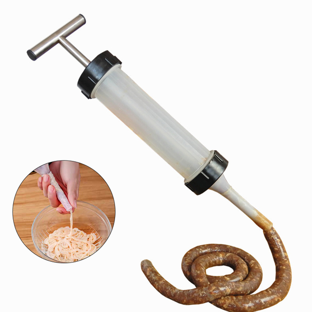 Ręczna nadziewarka do kiełbasy - narzędzie do napełniania mięsa, praktyczna maszyna do strzykawka z lejkiem - Wianko - 9