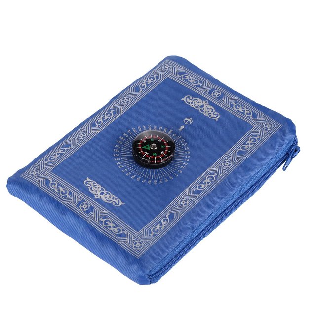 Muslim Portable Prayer Mat - Polyester Woven Prayer Rug with Compass in Travel Case - Home Carpet - 100x60cm - Wianko - 5