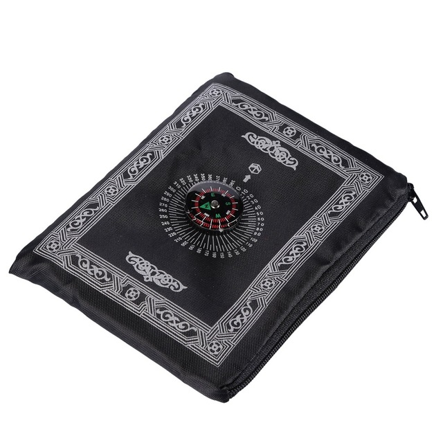 Muslim Portable Prayer Mat - Polyester Woven Prayer Rug with Compass in Travel Case - Home Carpet - 100x60cm - Wianko - 6