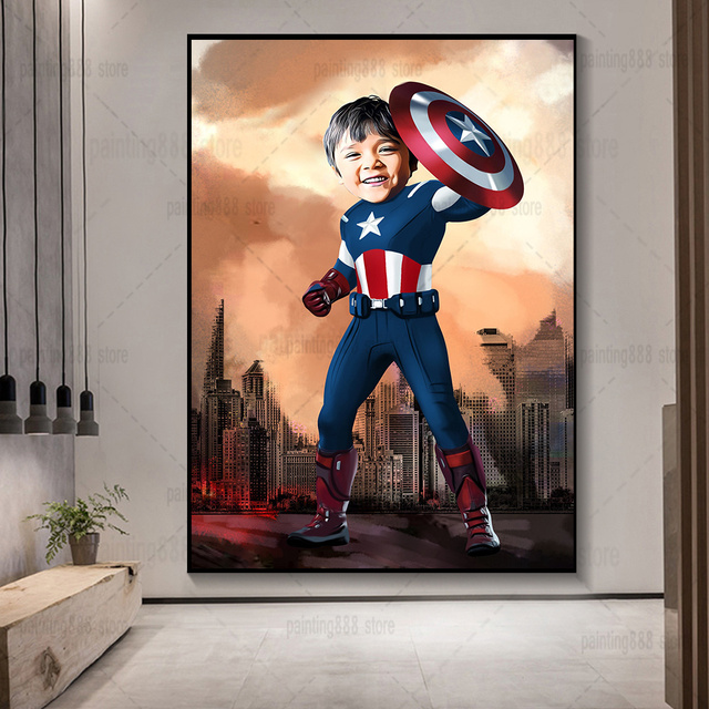 HULK plakat na niestandardowym płótnie - dekoracja pokoju dziecięcego z Marvel superbohaterem - Wianko - 20