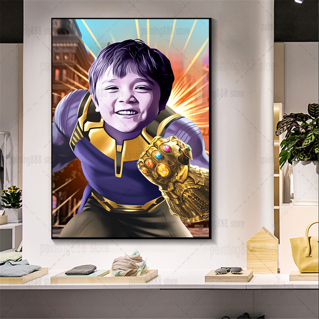 HULK plakat na niestandardowym płótnie - dekoracja pokoju dziecięcego z Marvel superbohaterem - Wianko - 24