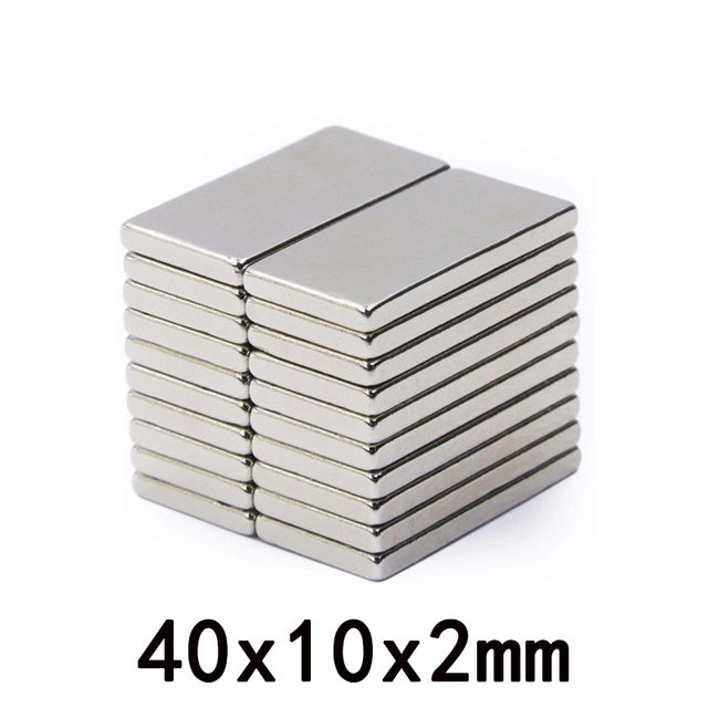 Blok potężny neodymowy 40x10x2mm, 50/100 sztuk - Wianko - 1