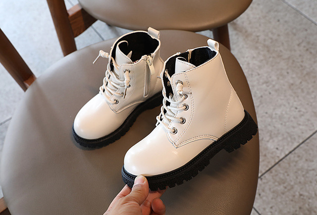 Dziecięce buty Martin 2021 zimowe platformy białe boczne zamki 1-12 lat - Wianko - 8