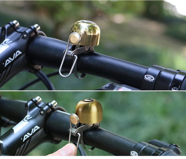Klasyczny dzwonek rowerowy ze stali nierdzewnej z ostry głośnik, montażem na kierownicę i blokadą - Wianko - 7