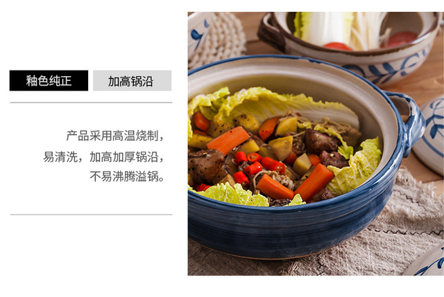 Duży garnek Hotpot z pokrywką do gotowania ceramicznego w koreańskim stylu dla zupy - Jogo De Panelas DL6MSG - Wianko - 15