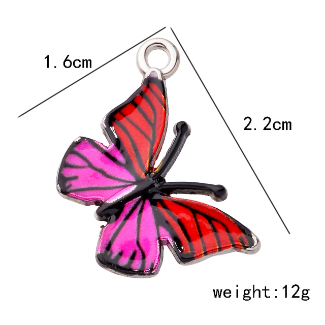 Kolorowy wisiorek z motylem - DIY biżuteria, kolczyki - akcesoria hurtowe - Wianko - 9