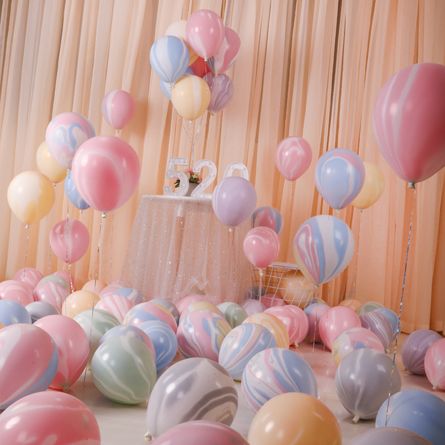 Partia 10 sztuk 12-calowych lateksowych balonów z konfetti brokatowym - dekoracje na urodziny, rocznicę ślubu, baby shower - Wianko - 5
