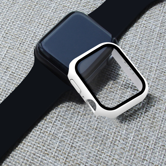 Szkło hartowane + pokrowiec na Apple Watch Series 7 - 41mm/45mm - Wianko - 2