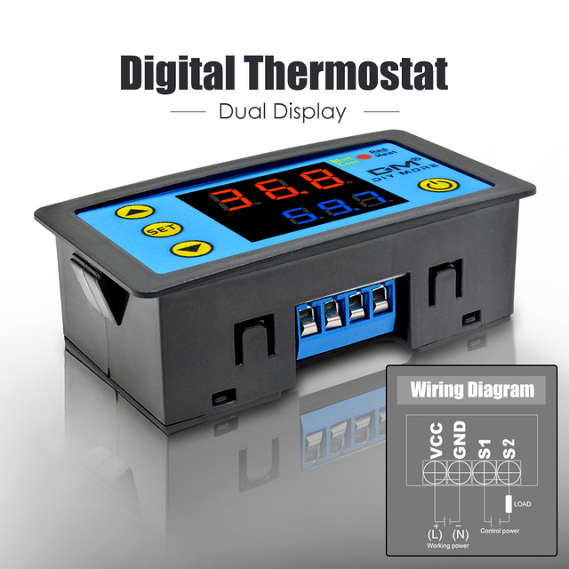 W3231 Cyfrowy termostat Regulator ciepła 12/24/220V z czujnikiem NTC - Wianko - 6