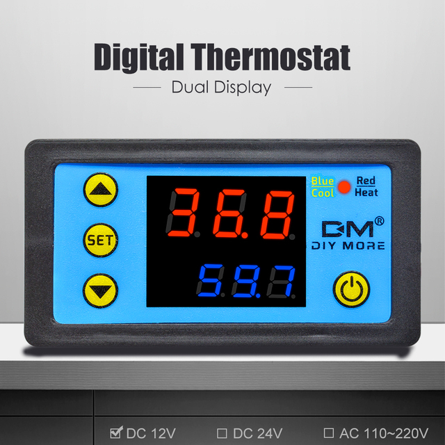 W3231 Cyfrowy termostat Regulator ciepła 12/24/220V z czujnikiem NTC - Wianko - 3