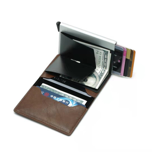 Nowy portfel Smart na karty kredytowe męski i damski, ze stopu aluminium - Wianko - 8