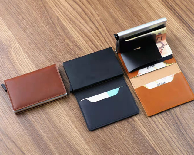 Nowy portfel Smart na karty kredytowe męski i damski, ze stopu aluminium - Wianko - 9