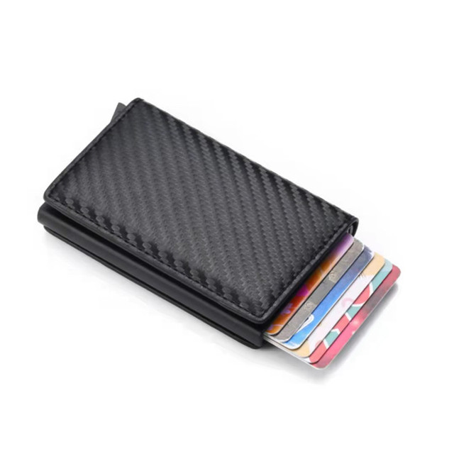 Nowy portfel Smart na karty kredytowe męski i damski, ze stopu aluminium - Wianko - 3