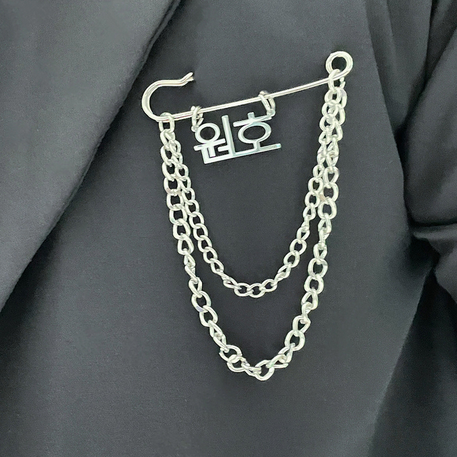 Broszka kołnierzowa ze stali nierdzewnej, spersonalizowana biżuteria dla mężczyzn - garniturowy zestaw akcesoriów - Wianko - 19