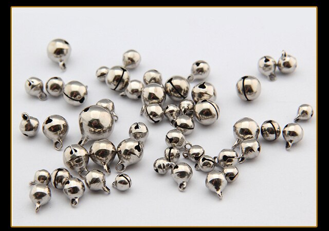 50 sztuk srebrne zawieszki wiszące jingle bells - ozdoby świąteczne, DIY biżuteria - Wianko - 9