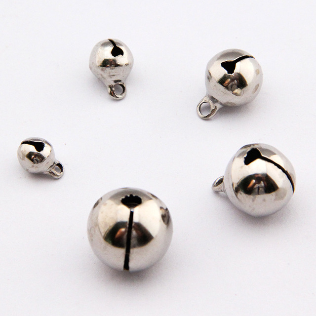 50 sztuk srebrne zawieszki wiszące jingle bells - ozdoby świąteczne, DIY biżuteria - Wianko - 5
