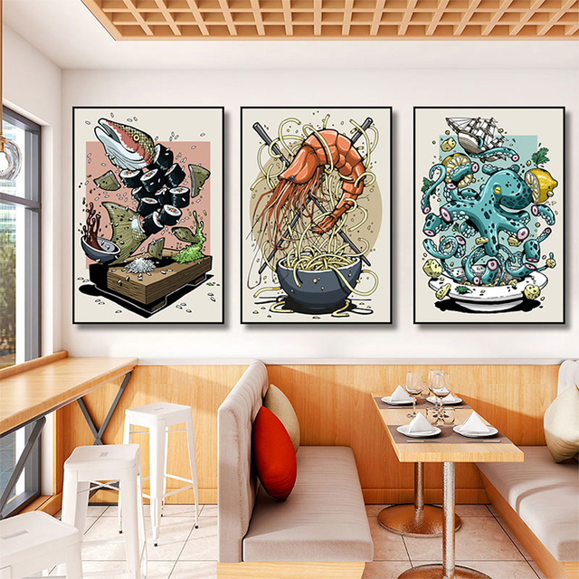 Plakat na płótnie dekoracji kuchni - nordycka kuchnia japońska: Sushi, grill, Ramen - Wianko - 4