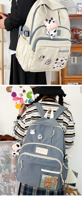 Modny, wodoodporny plecak dla nastolatek - kawaii styl, idealny na laptopa i podróże - Wianko - 6