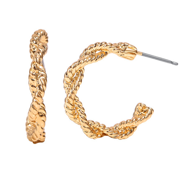 17KM Minimalistyczne złote kolczyki w kształcie koła Hoop dla kobiet - dodatek 2021, biżuteria na ślub i prezenty - Wianko - 21