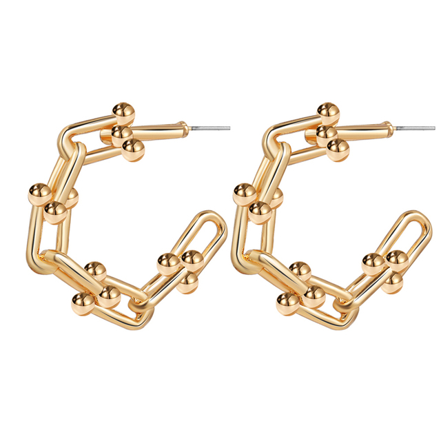 17KM Minimalistyczne złote kolczyki w kształcie koła Hoop dla kobiet - dodatek 2021, biżuteria na ślub i prezenty - Wianko - 8