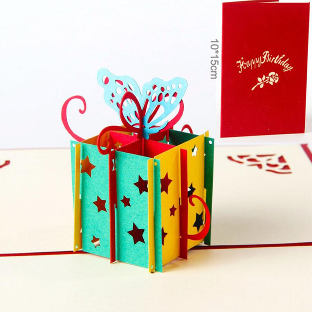 Zestaw 3D kartek podarunkowych: 3 sztuki lub 8 sztuk - Błogosławieństwo, Zaproszenia, Pocztówki - Święta Bożego Narodzenia, Rocznica - Dla Niej - Wianko - 1