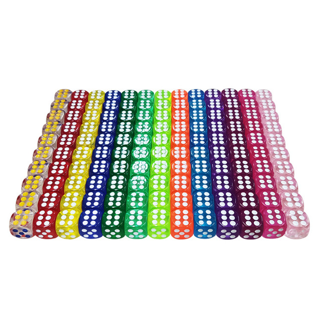 10 sztuk Kości do gry akrylowe 14MM wysokiej jakości jednostronne okrągłe narożniki z cyframi dla KTV Bar Club Party - Wianko - 6