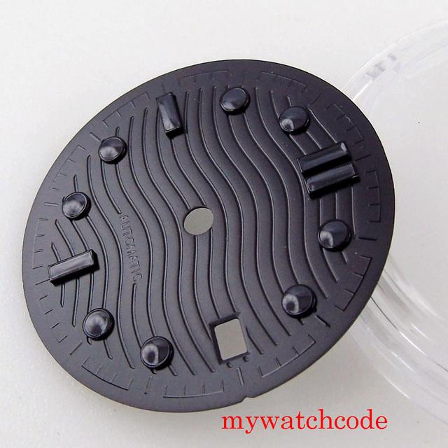 Czarny zegarek ręczny z oknem daty i wyborem rąk dla ruchu NH35 o średnicy 31mm - najwyższa jakość - Wianko - 3