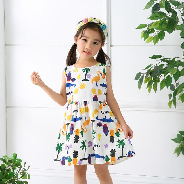 Sukienka dla dziewczynek w stylu Vintage z mieszanki bawełny, bez rękawów, z szydełkowym wzorem łuku i przykuwającym spojrzenie, jako sukienka wieczorowa dla małych księżniczek - Wianko - 1