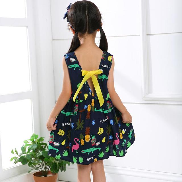 Sukienka dla dziewczynek w stylu Vintage z mieszanki bawełny, bez rękawów, z szydełkowym wzorem łuku i przykuwającym spojrzenie, jako sukienka wieczorowa dla małych księżniczek - Wianko - 4