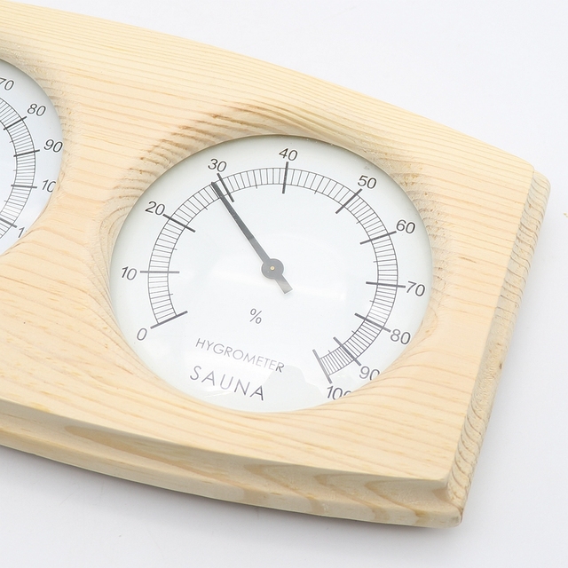 Higrometr termometr do podwójnej sauny drewniany - Wianko - 7