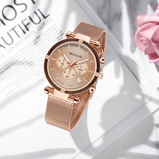 Zegarek damski z luksusowej stali nierdzewnej, kwarcowy, nieregularny design, z eleganckim bransoletkowym paskiem - prezent dla kobiet - Wianko - 4