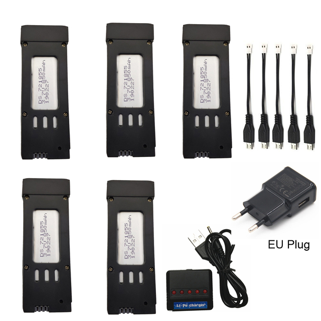Bateria Lipo 850mAh do E58, L800, JY019, S168 - zestaw z ładowarką - Wianko - 1