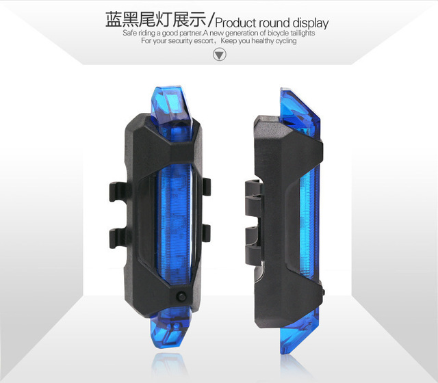 Lampa tylna rowerowa LED USB o 4 trybach, wodoodporna MTB z akumulatorem - Wianko - 12