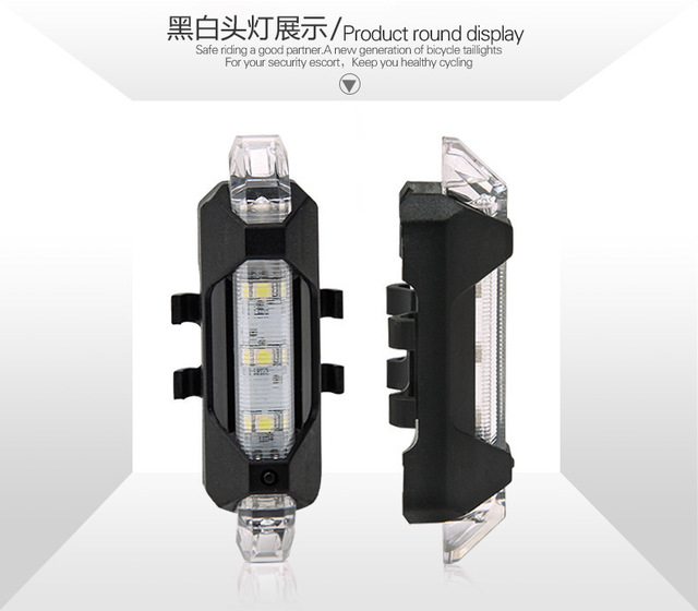 Lampa tylna rowerowa LED USB o 4 trybach, wodoodporna MTB z akumulatorem - Wianko - 11