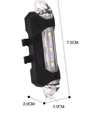 Lampa tylna rowerowa LED USB o 4 trybach, wodoodporna MTB z akumulatorem - Wianko - 7
